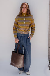 Chartreuse Stripe Claude Cardigan