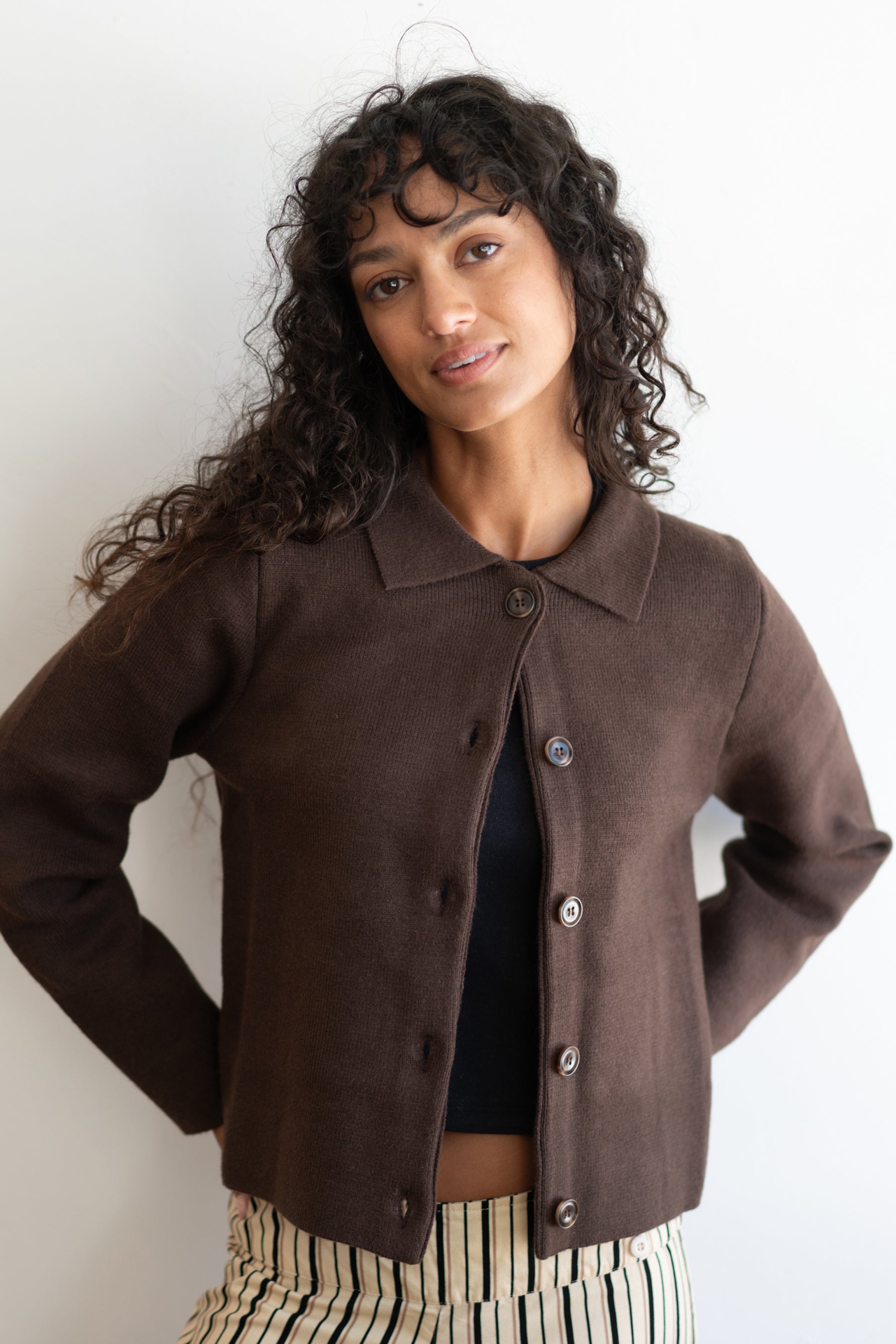 Brown Claudia Cardigan
