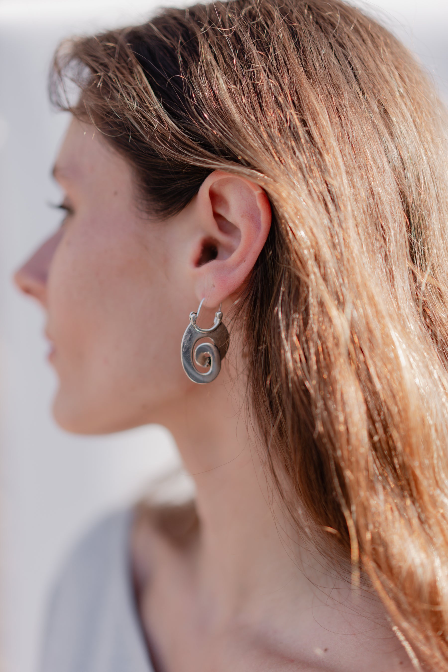 Silver Swirl Earrings