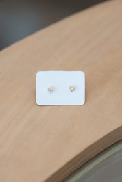 Gold Bezel Studs