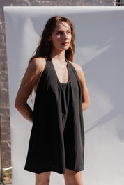Black Lala Halter Dress