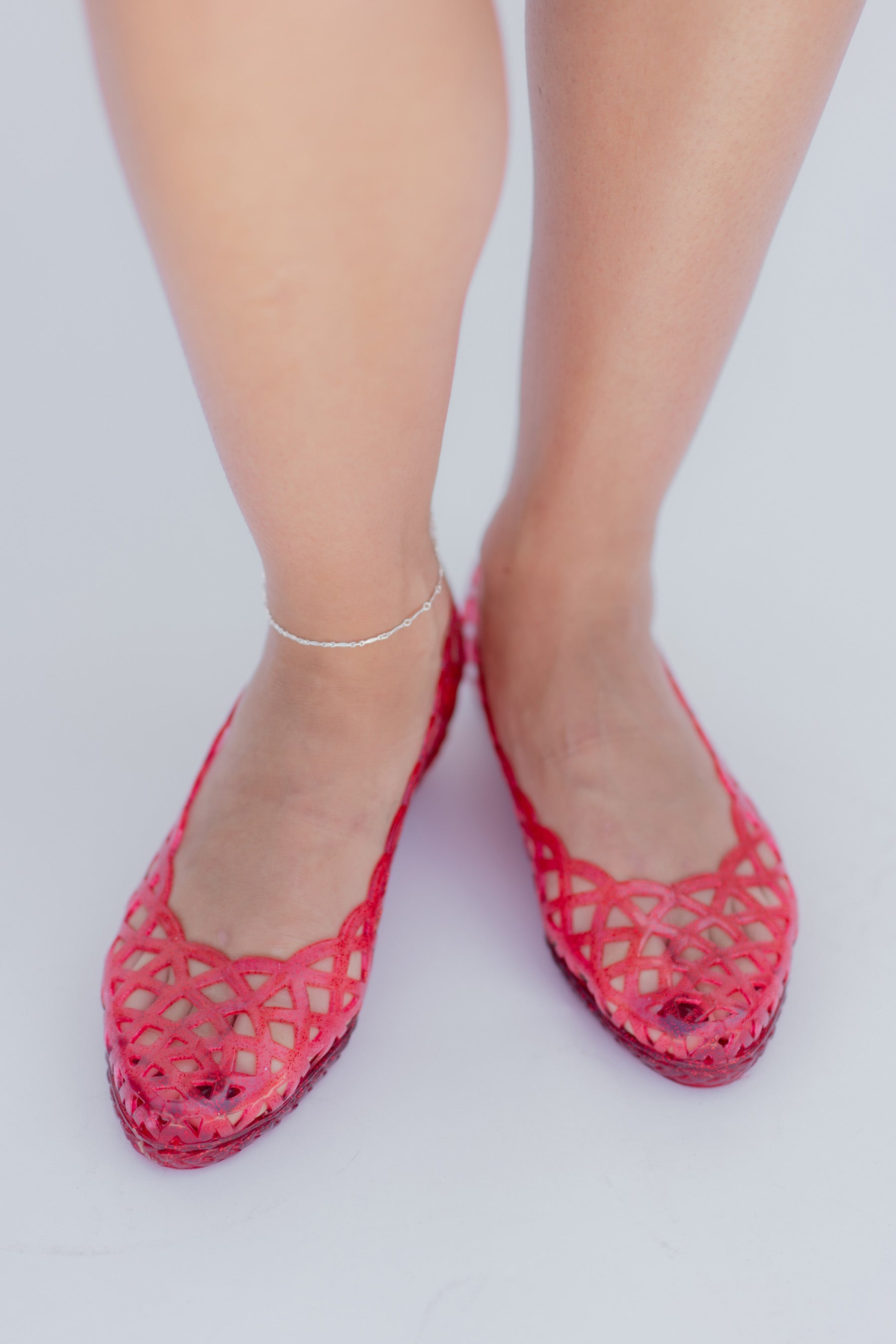 Silver Marquise Chain Anklet