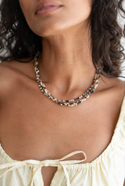 Brown Tone Shell Beaded Necklace
