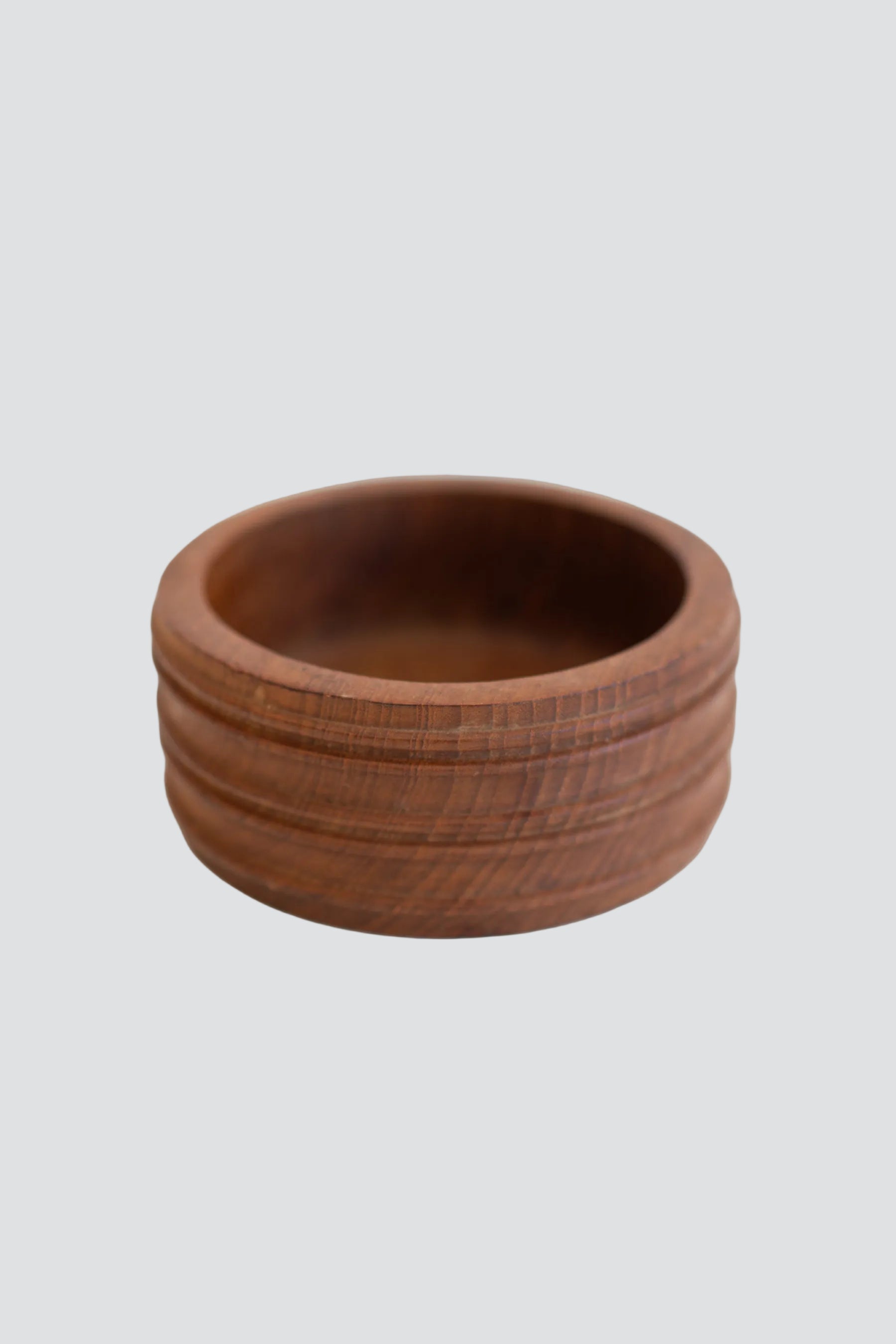 Teak Ribbed Bowl