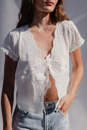 White Darcy Top