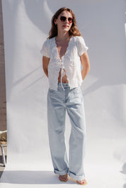 White Darcy Top