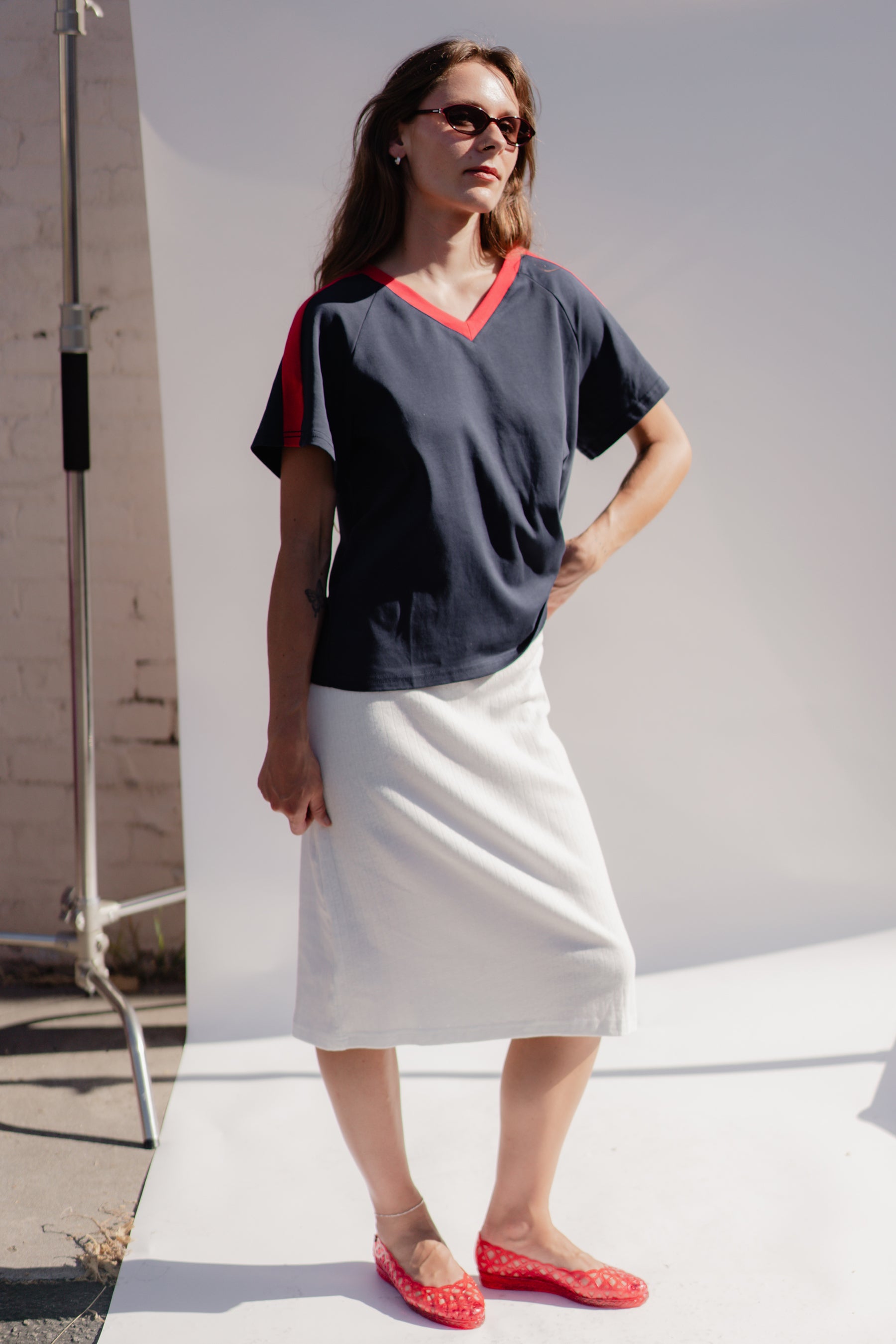 Navy Ruth Sporty Tee