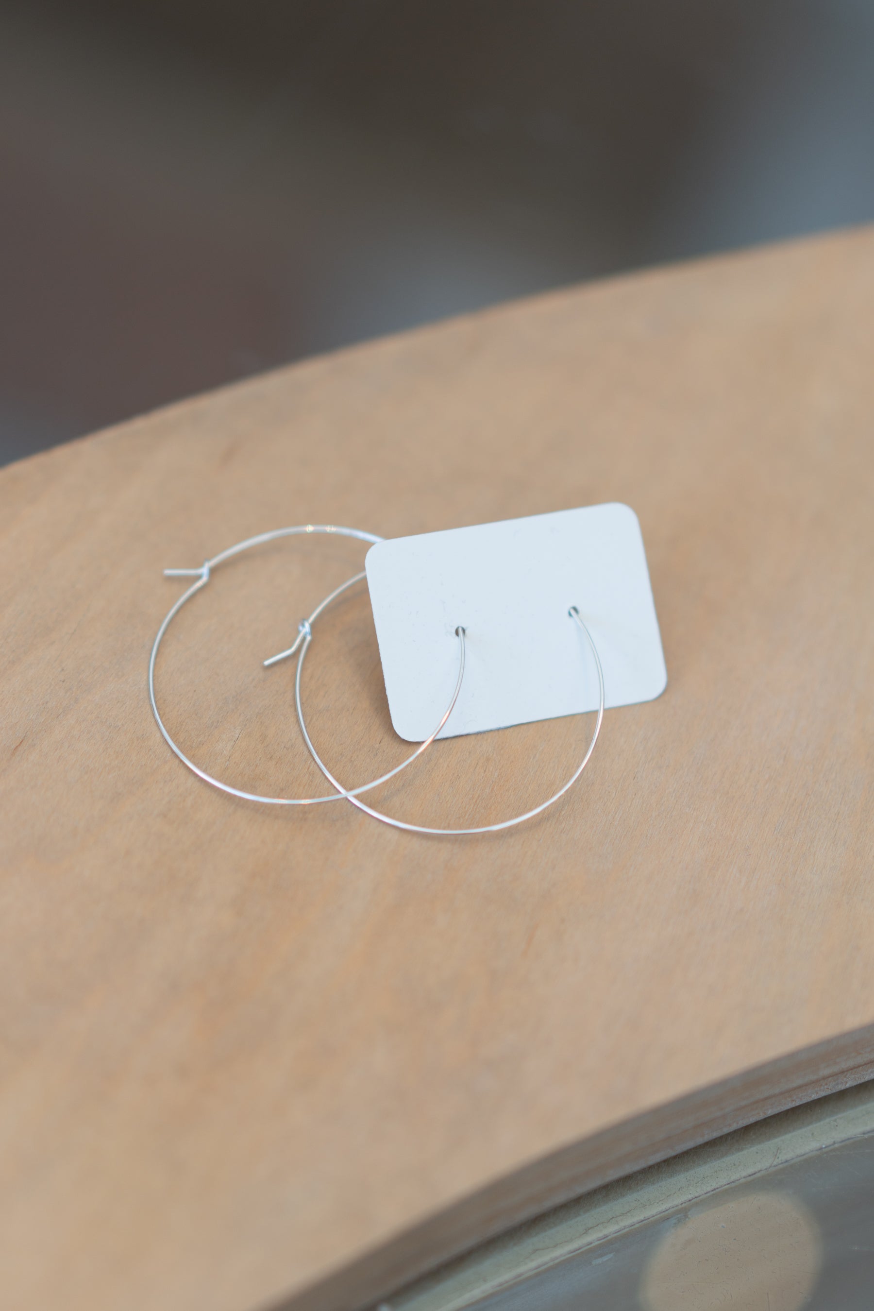 Silver Thin Wire Hoops