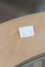 Gold Thin Wire Hoops