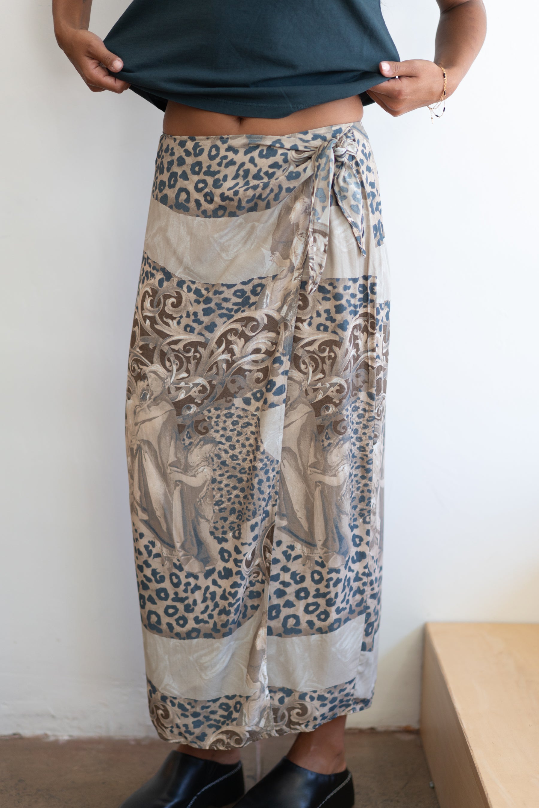 ABS Leopard Wrap Skirt
