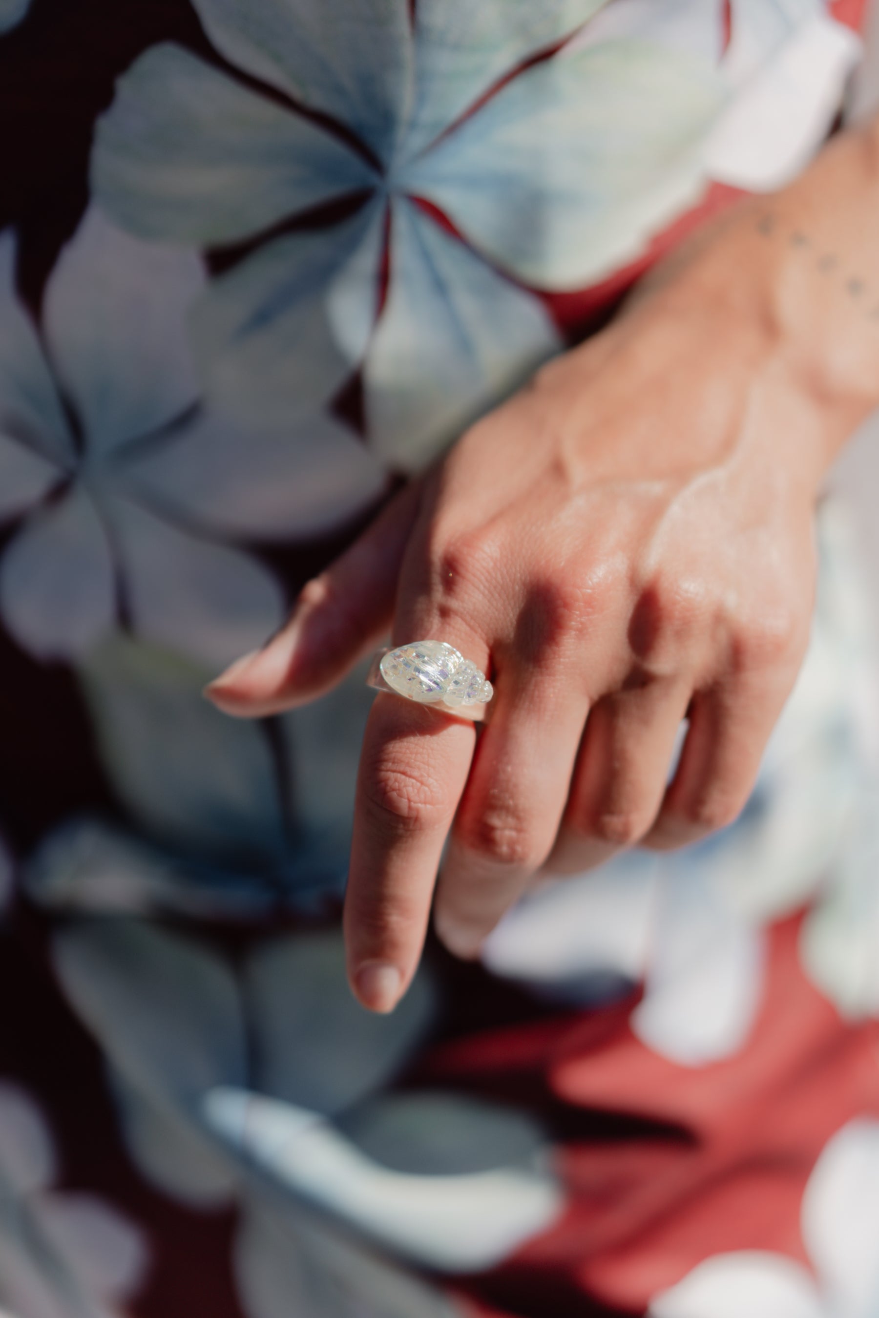 Iridescent Shell Ring