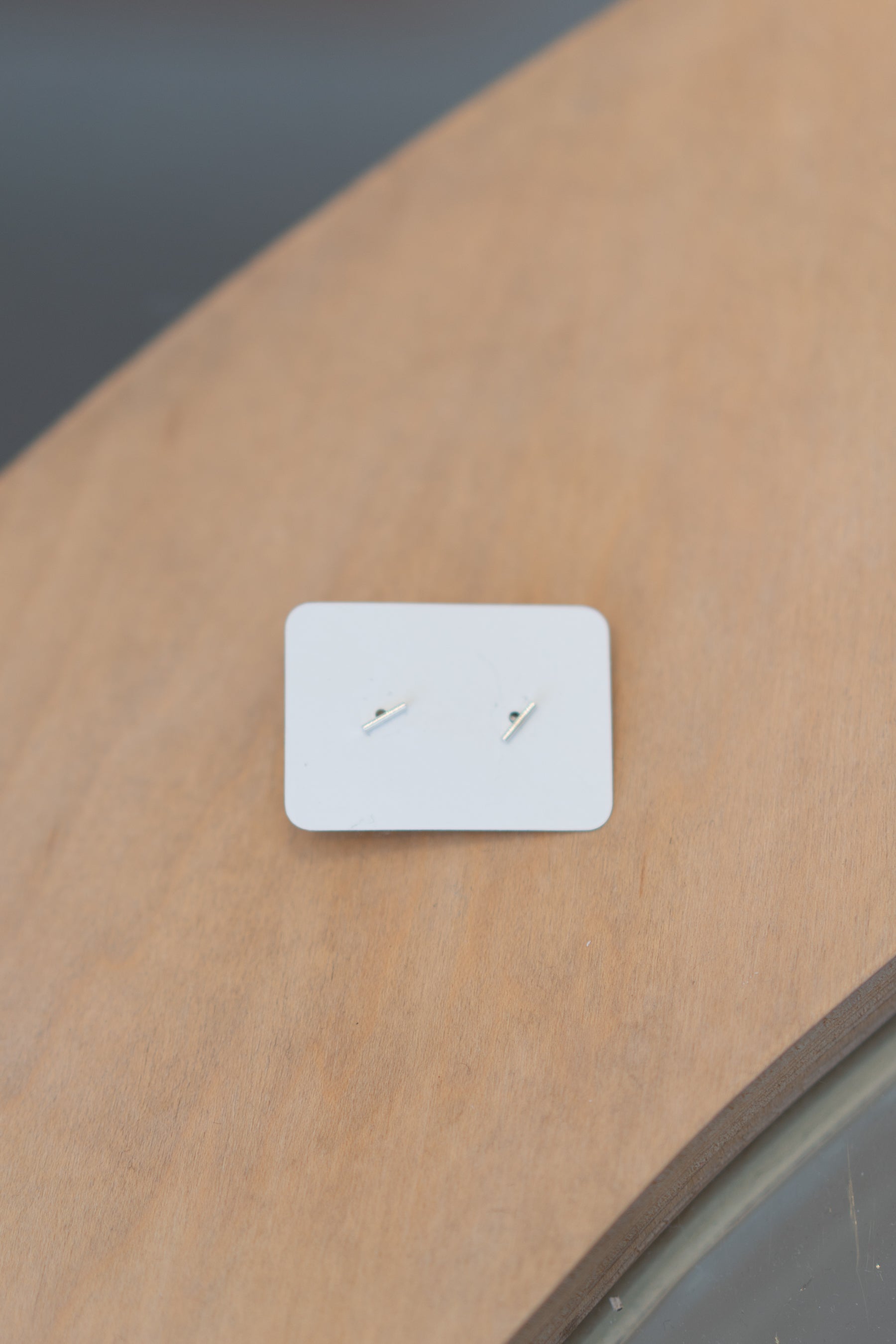 Silver Mini Bar Studs