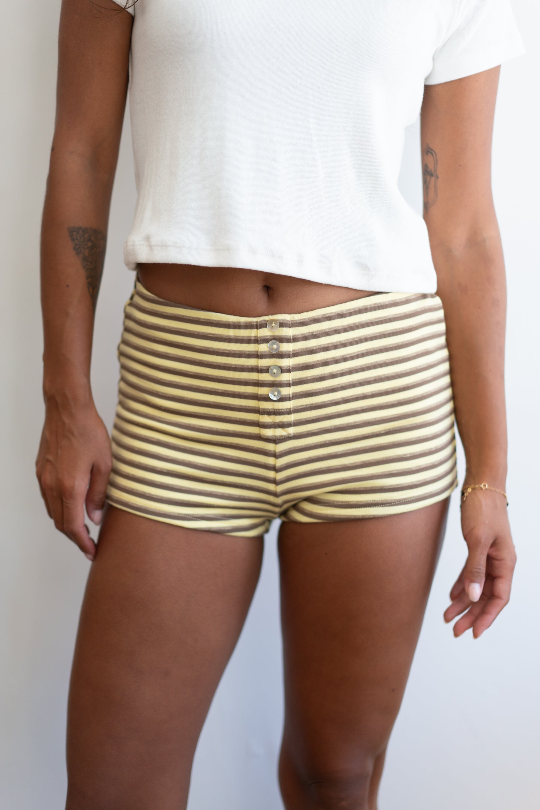 Yellow Stripe Nina Shorts