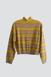 Chartreuse Stripe Claude Cardigan