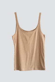 Light Toffee Vale Scalloped Tank