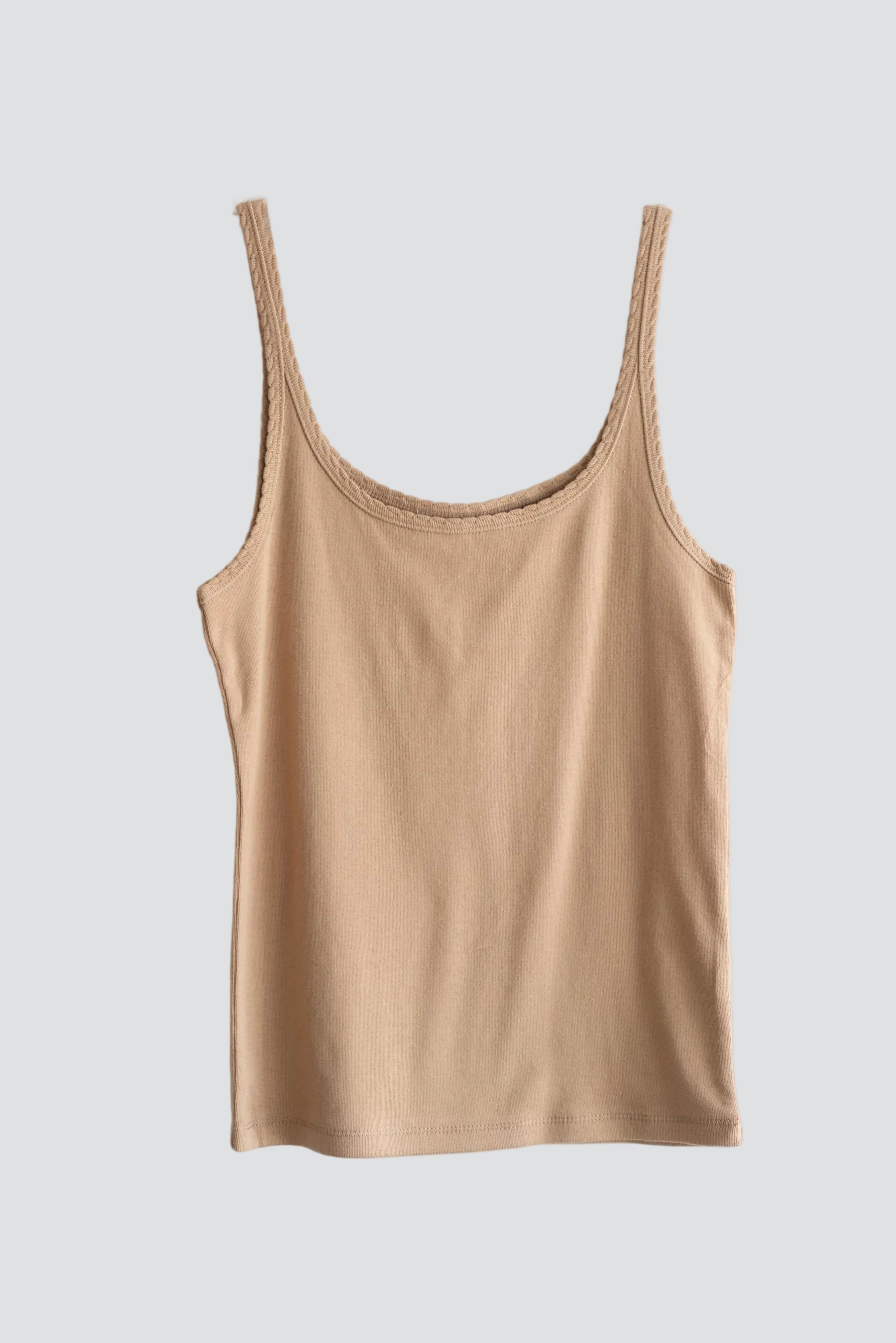 Light Toffee Vale Scalloped Tank