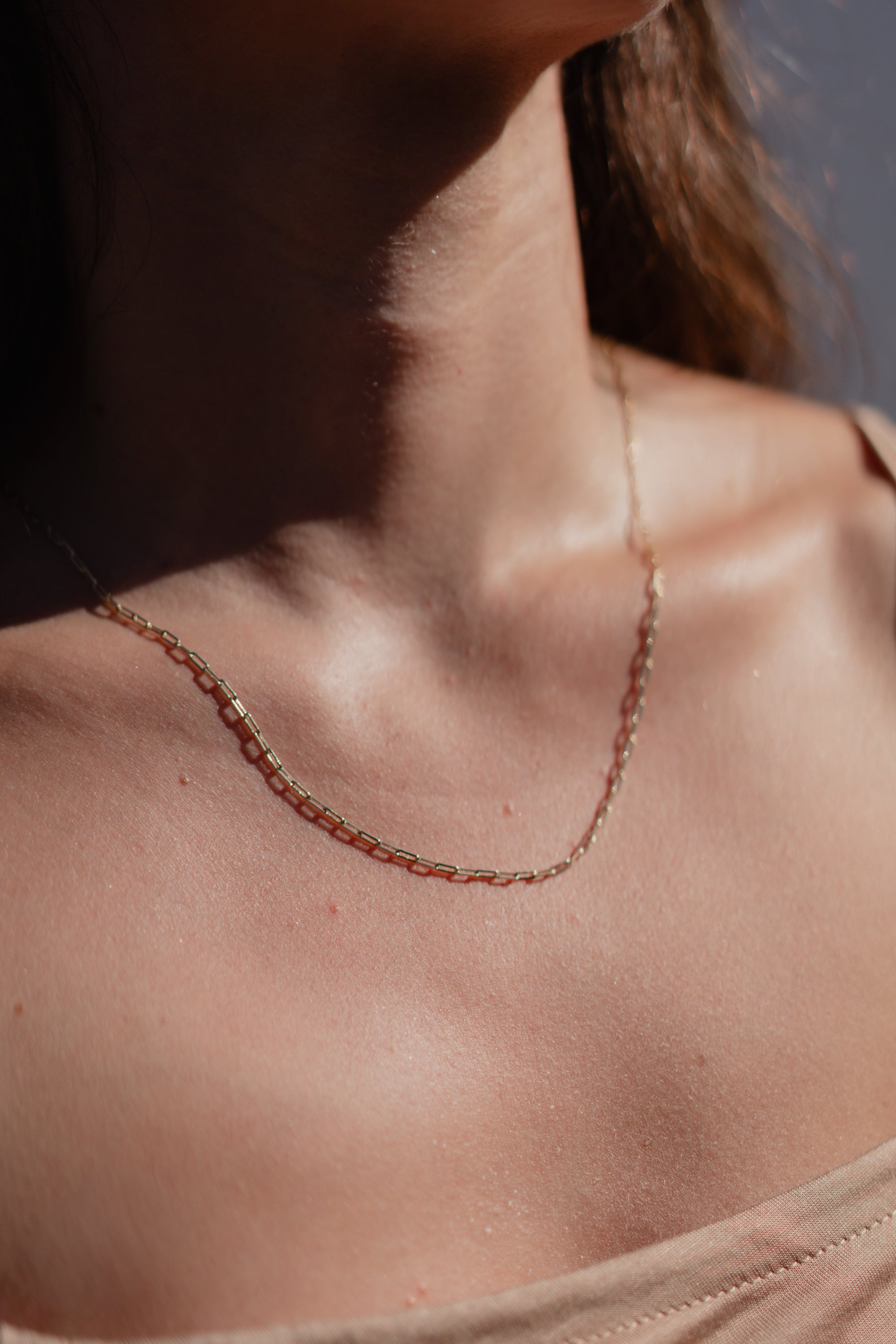 Gold Mini Paperclip Chain