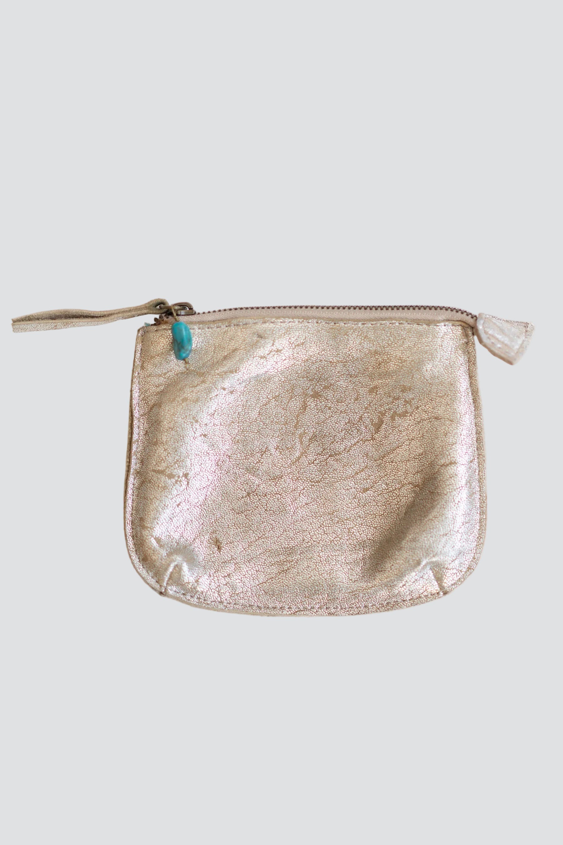 Metallic Leather Pouch
