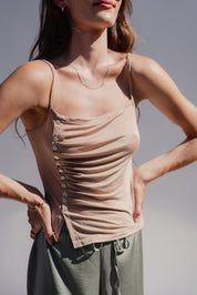 Tan Carmen Tank