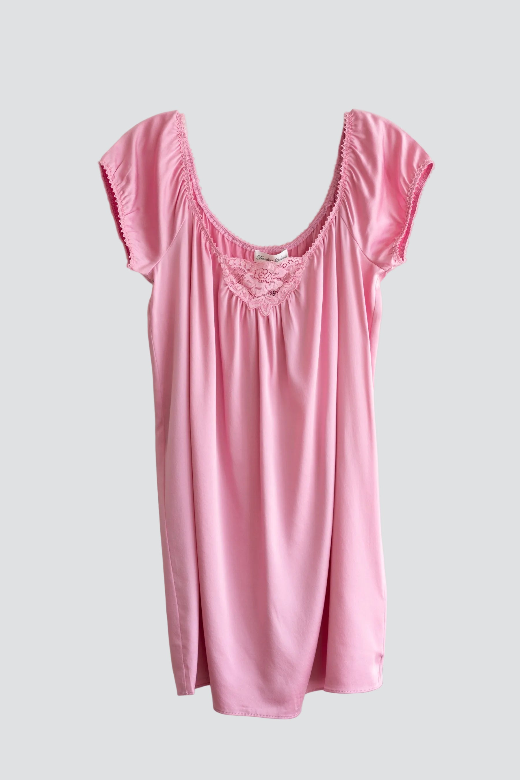 Sunset Pink Bo Silk Dress