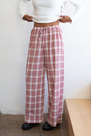 Plum Check Chelsea Pant