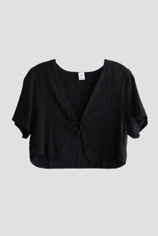 Black Simona Tie Top