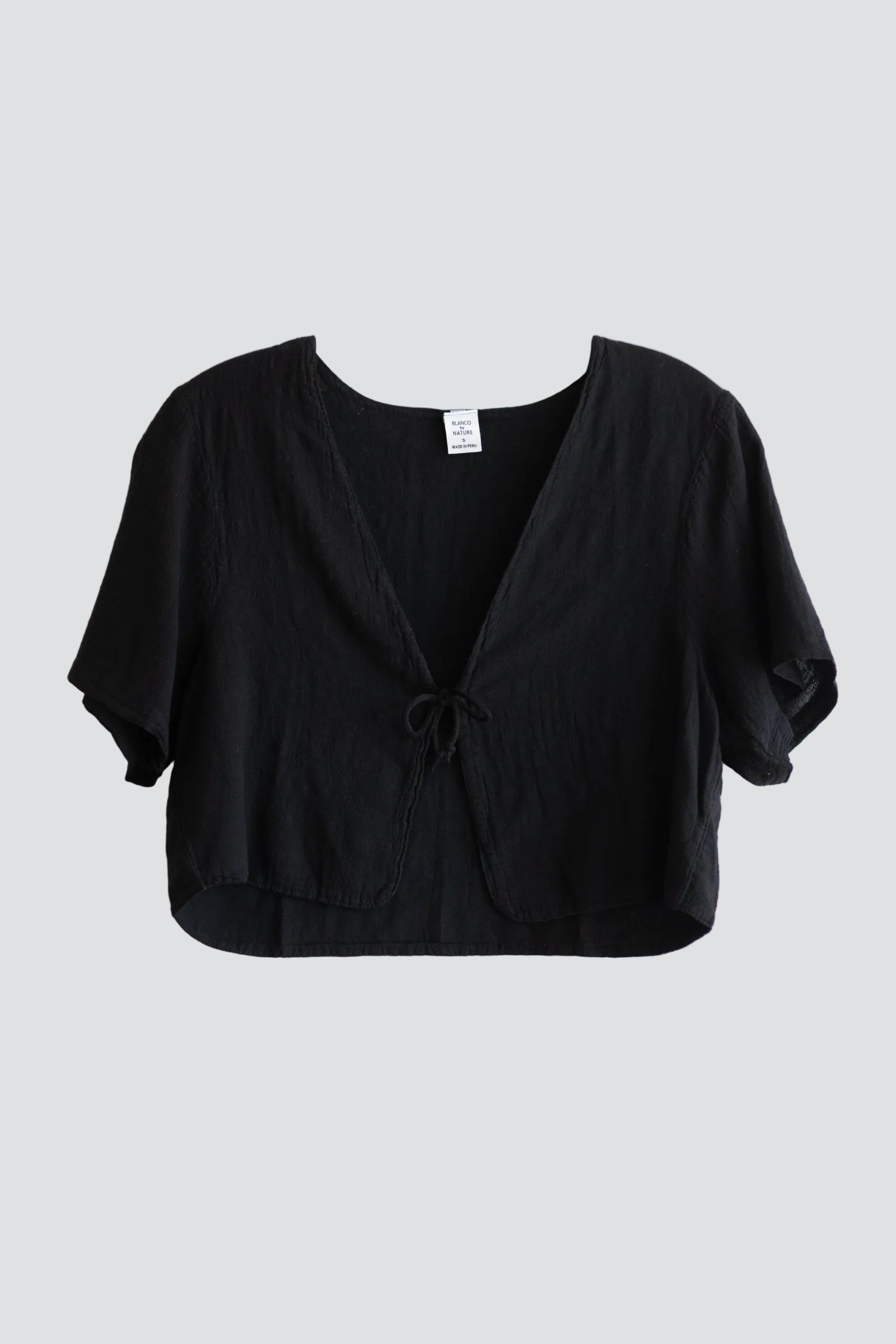 Black Simona Tie Top