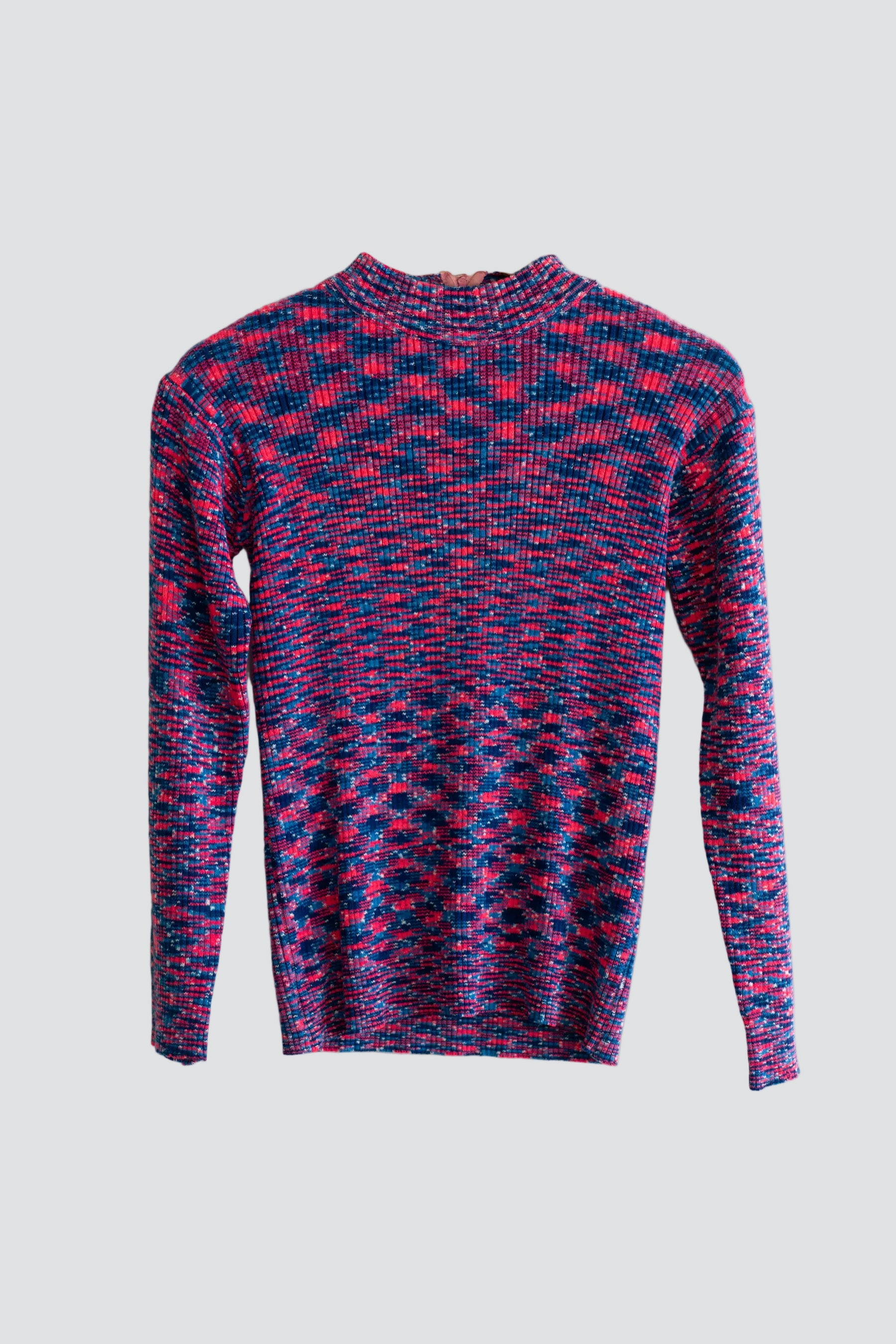 Pink + Blue Space Dye Knit Top