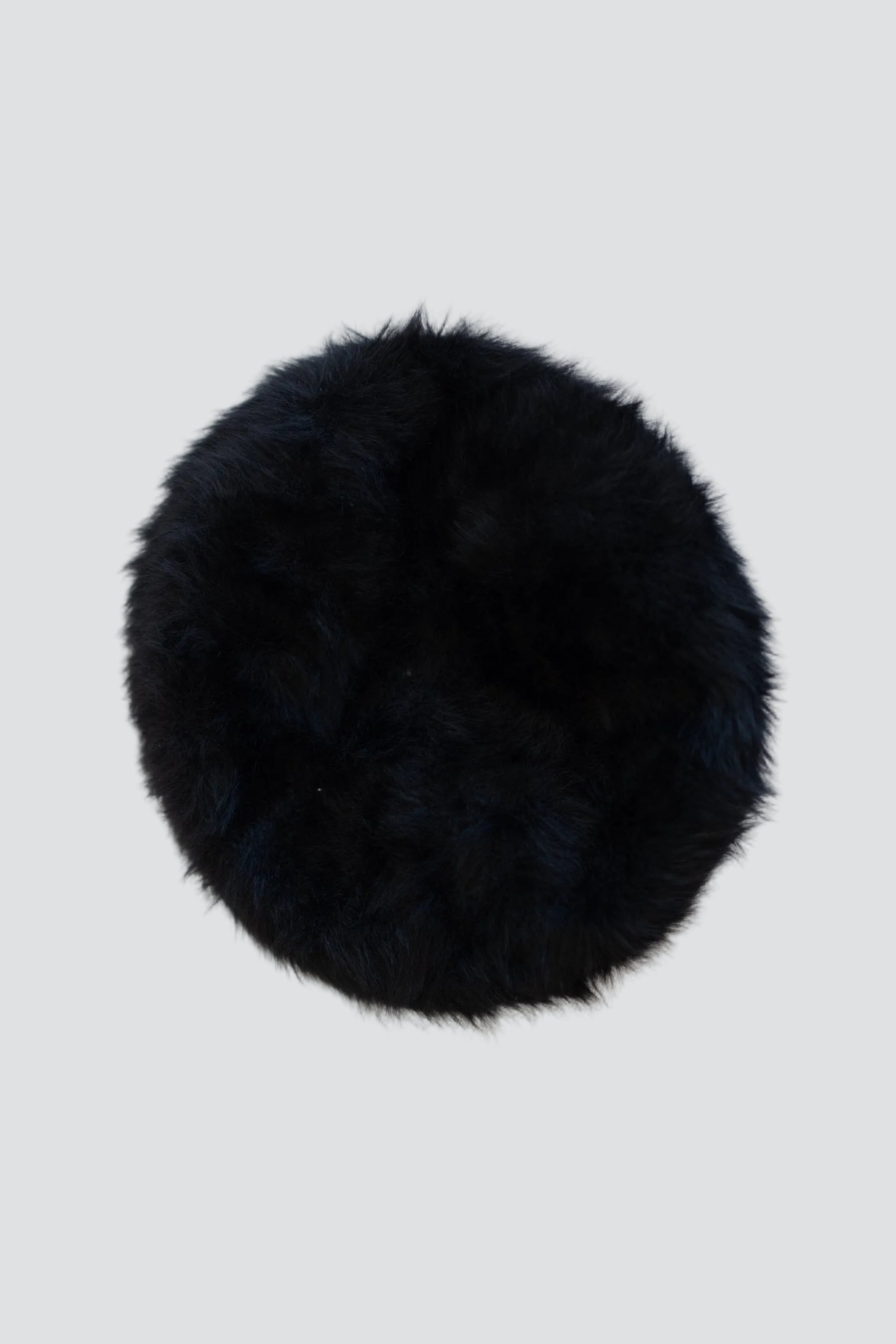 Black Angora Beret