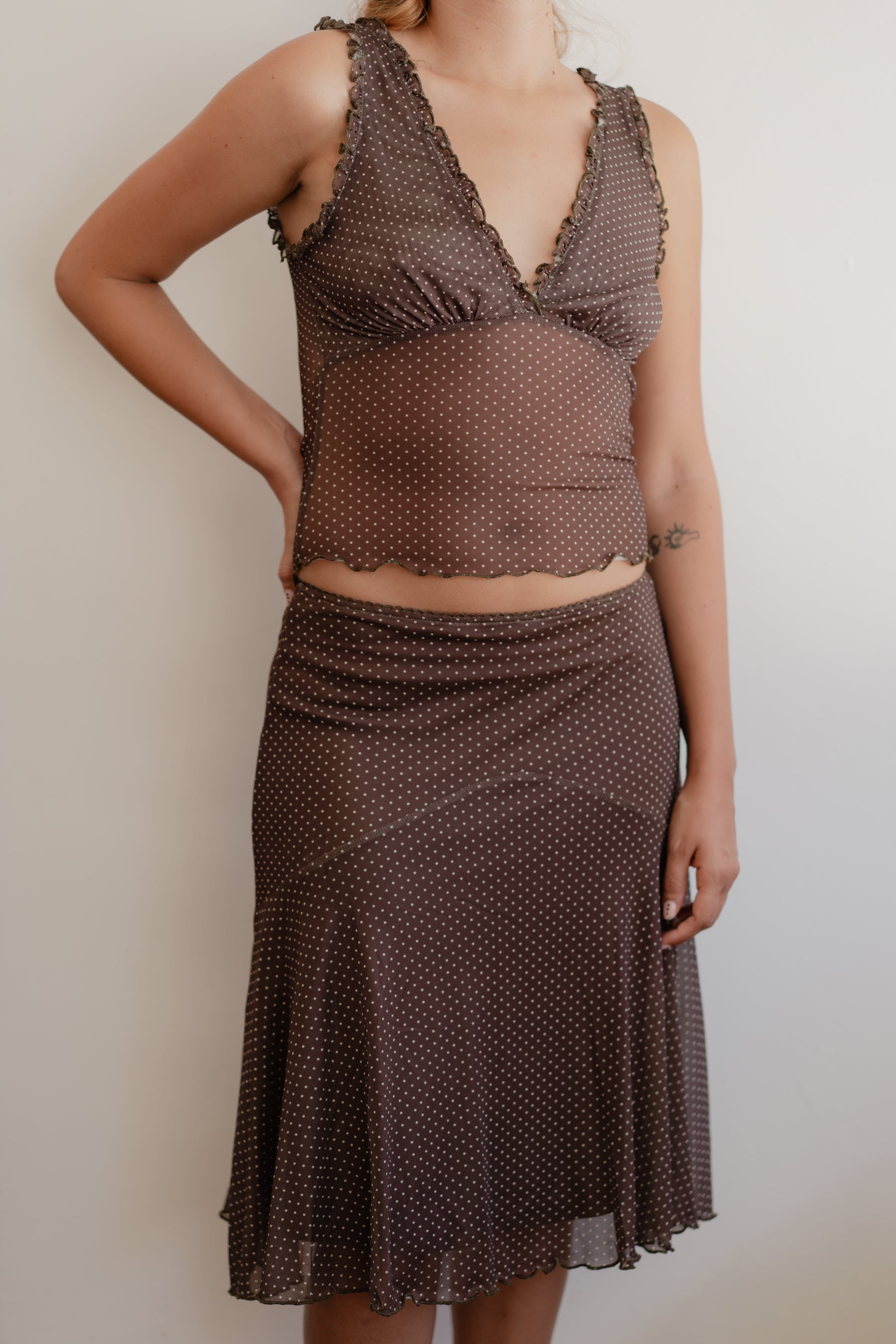 Brown Polka Dot Lilou Set
