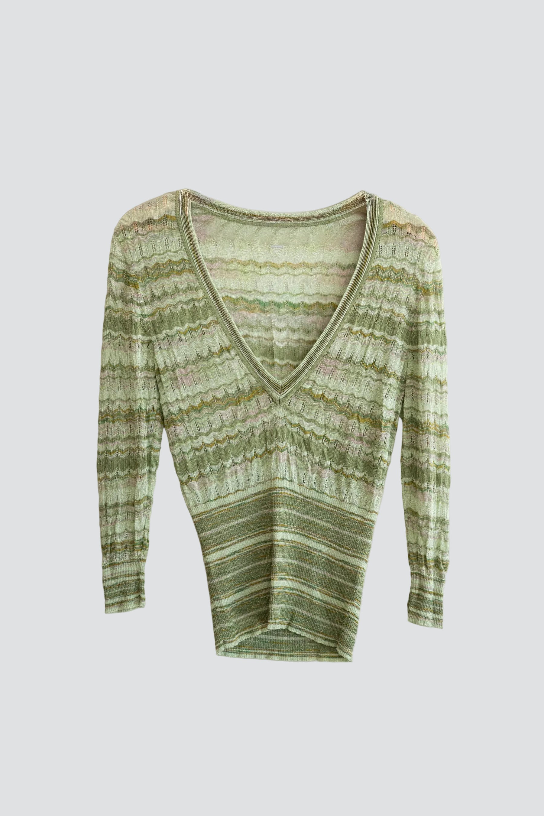 Green Zig Zag Top