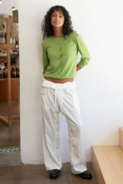 White Satin Anja Pant