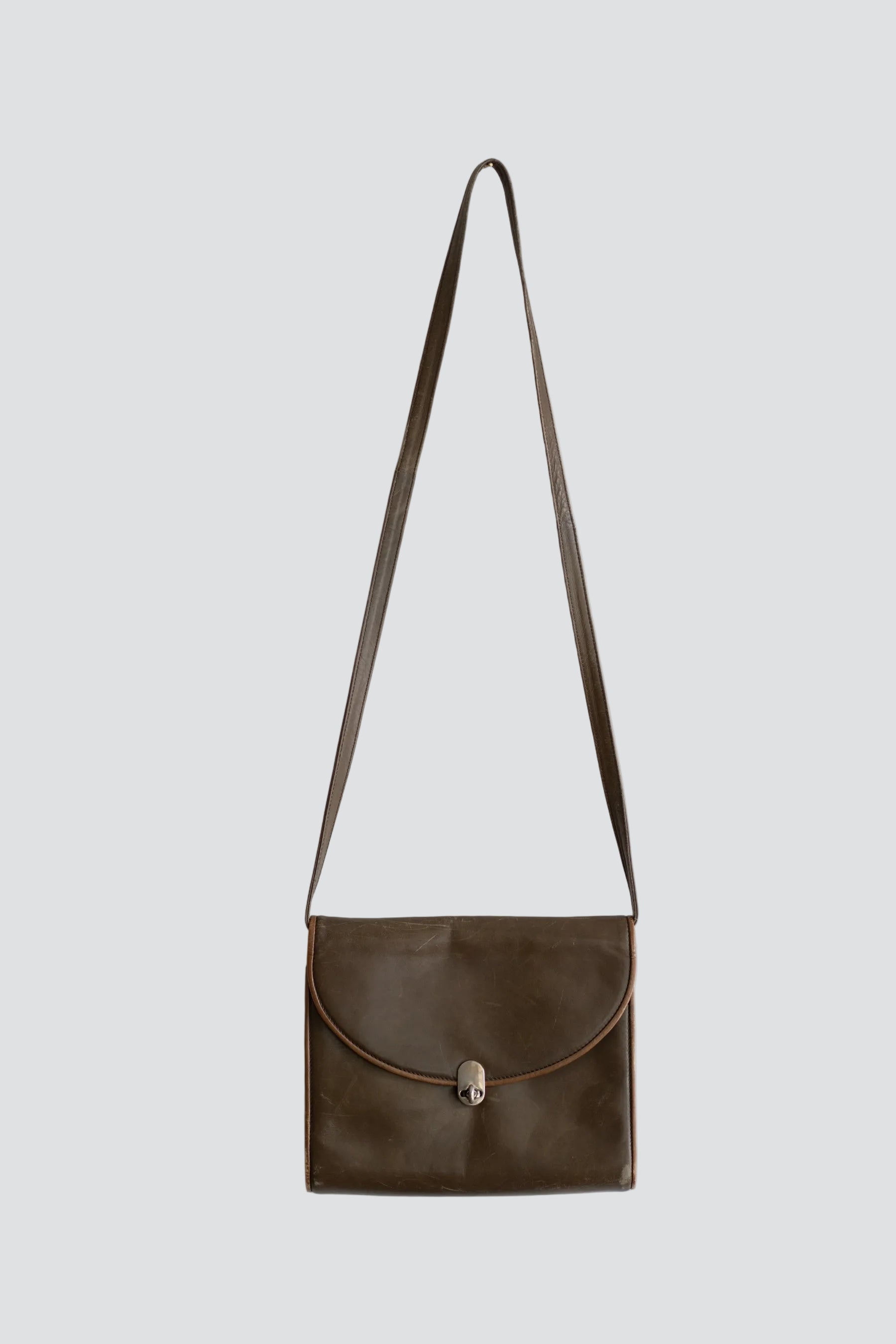 Khaki Leather Small Bag