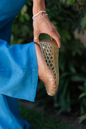 Gold Glitter Javana Flat