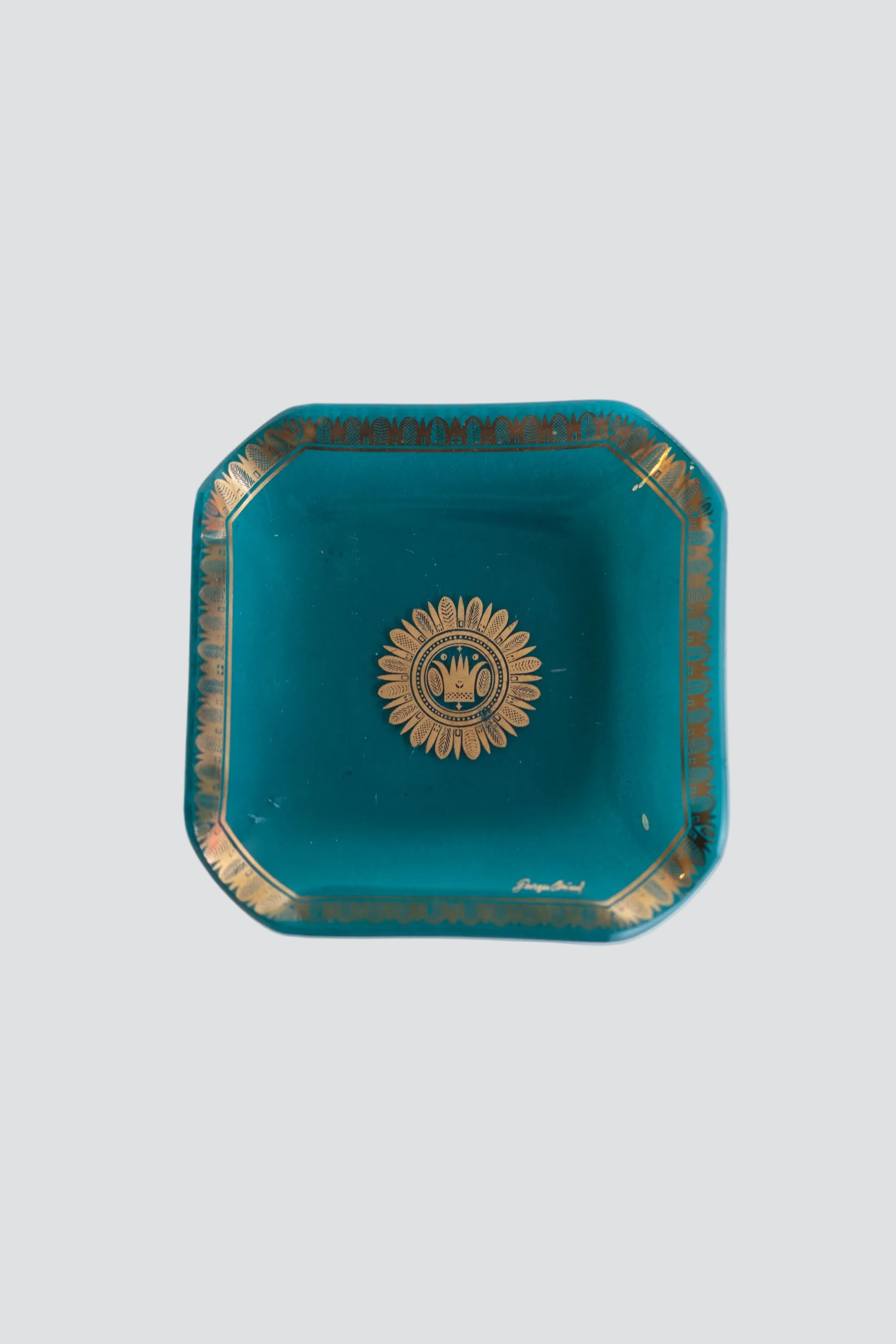 Teal Bohemian Square Tray