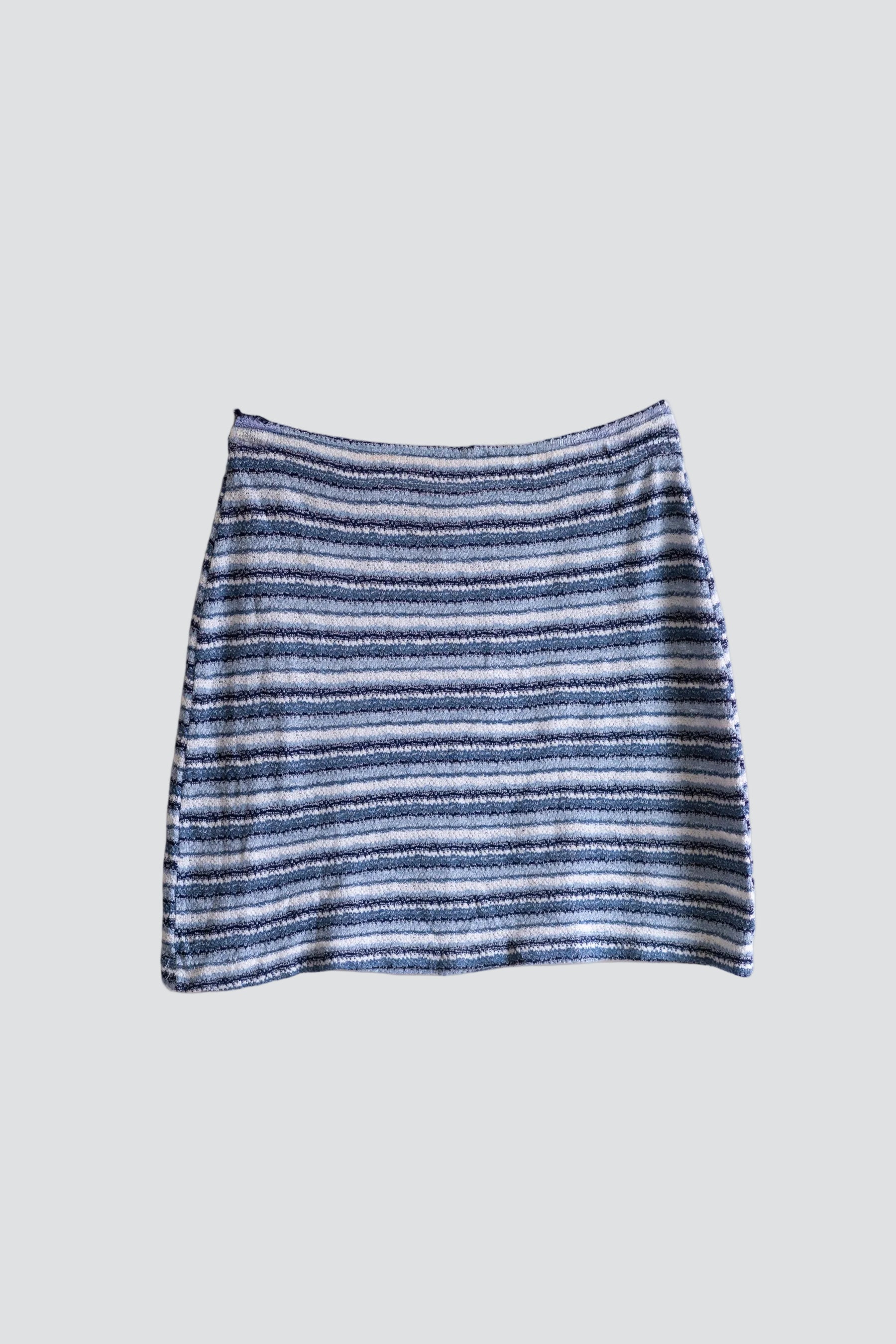 Blue Stripe Bridge Mini Skirt