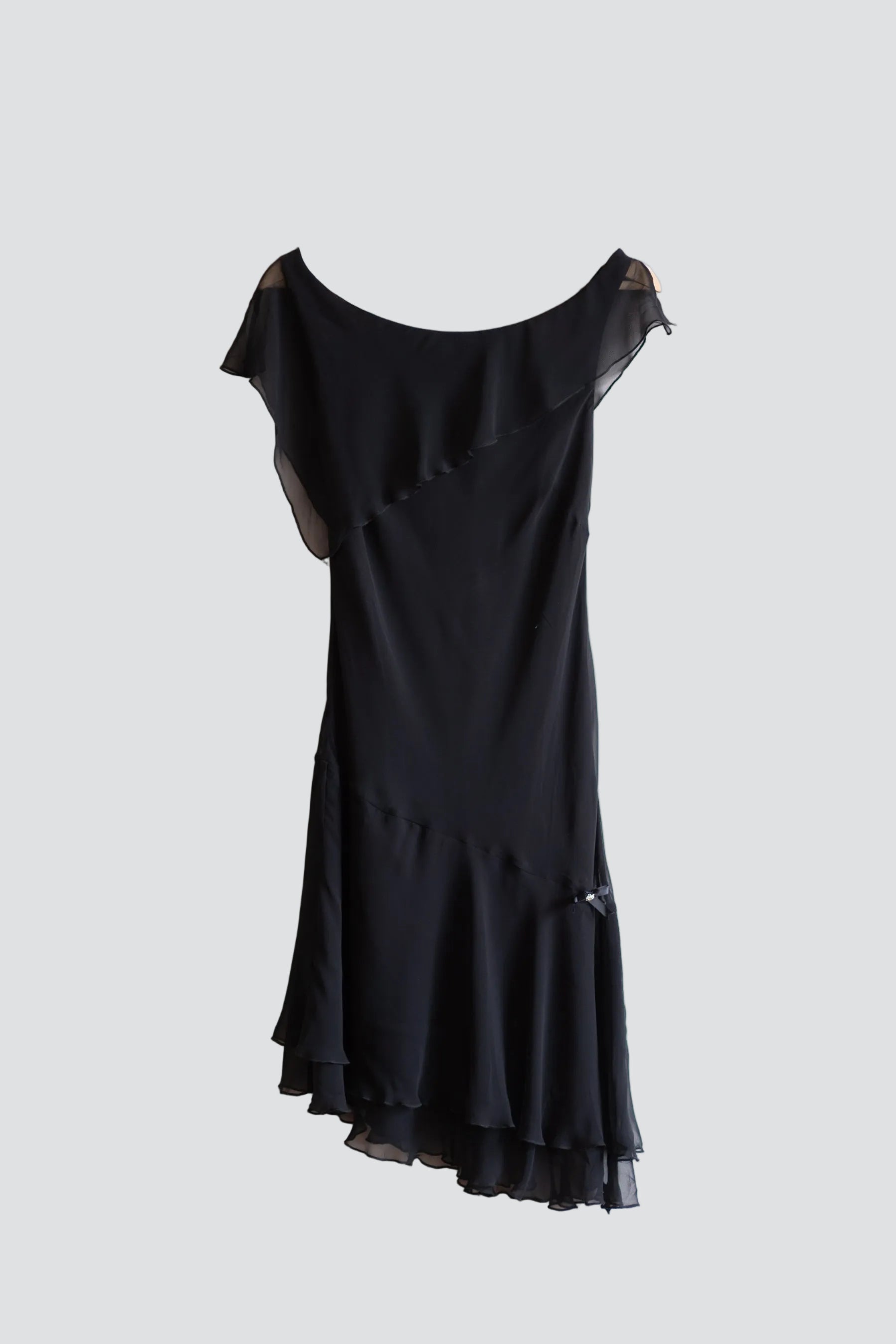 Black ABS Asymetrical Dress
