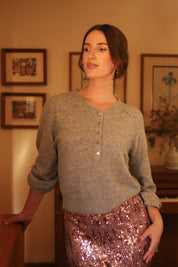 Heather Grey Westmont Henley Sweater