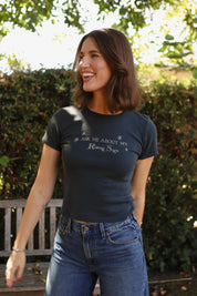 Rising Sign Slim Ringer Tee