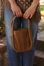 Cognac Barlow Bucket Bag