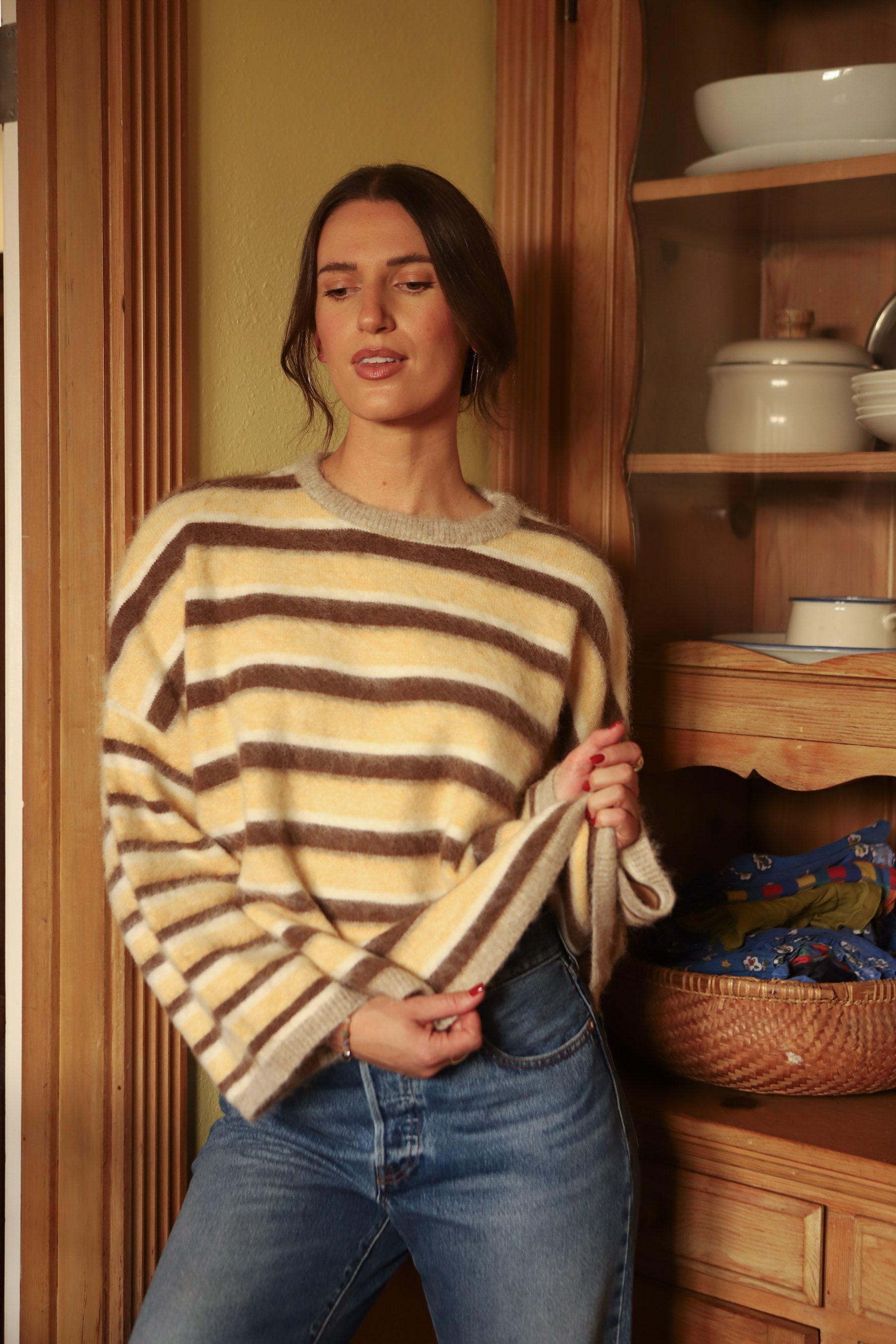 Striped Knit Pullover
