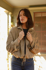Tan Suedette Anza Jacket
