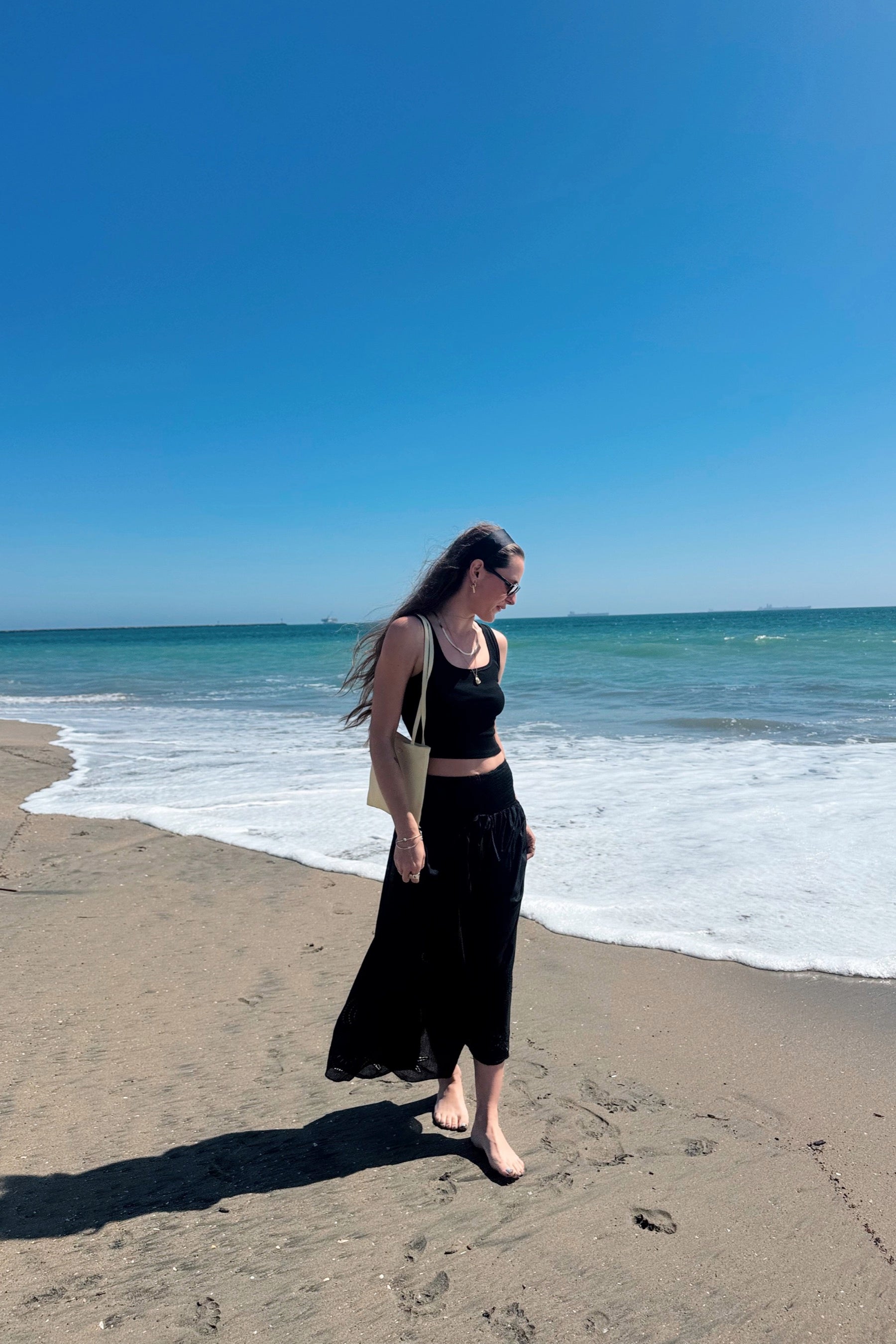 Black Embroidered Cardiff Skirt