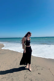 Black Square Neck Tank