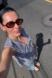 Navy Waiting For Me Top