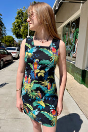 Tropical Parrot Mini Dress