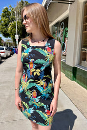 Tropical Parrot Mini Dress
