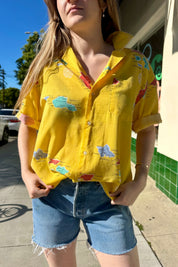 Yellow Hawaii Map Shirt
