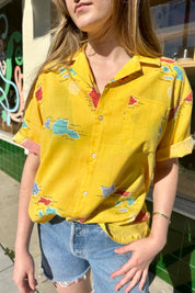 Yellow Hawaii Map Shirt