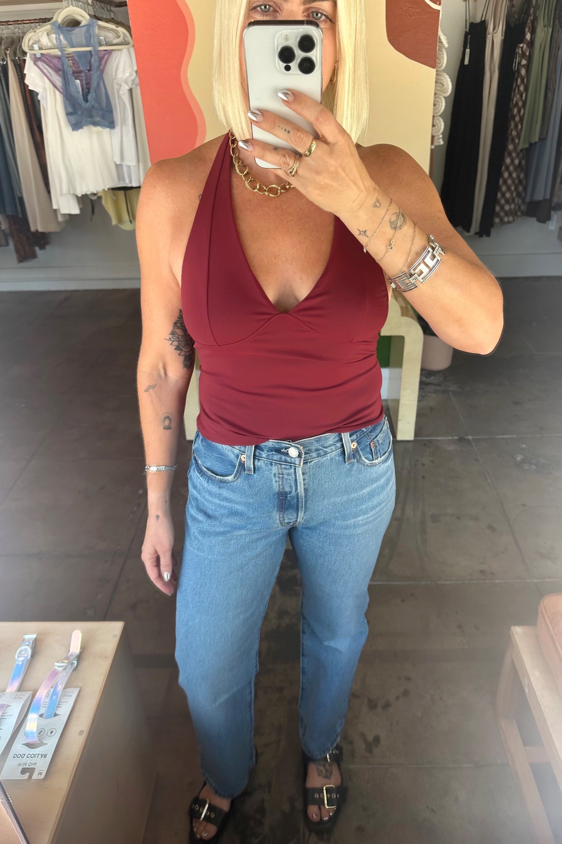 Pomegranate Still Here Halter